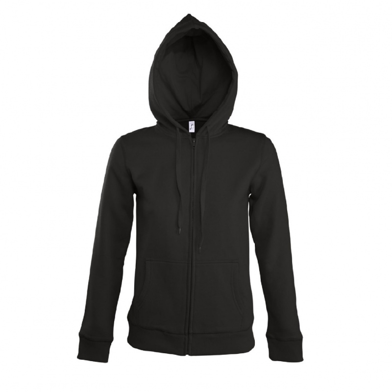 Толстовка женская на молнии с капюшоном Seven Women, красная, темно-синяя, серый меланж, черная. Артикул р5574