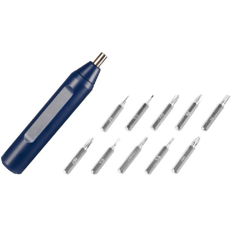 Отвертка «Drill» 10-в-1, белый, синий, черный. Артикул о473417