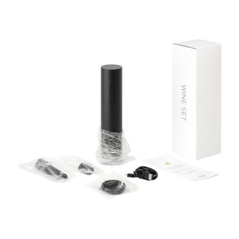 Набор для вина с электрическим штопором Sacramento, черный. Артикул е236210.010