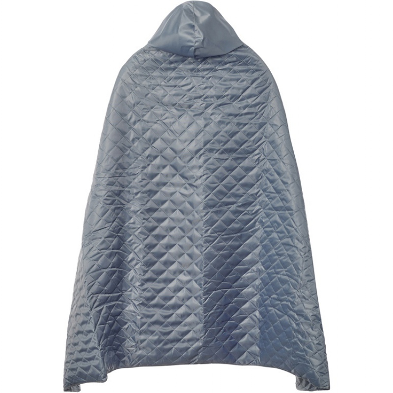 Плед-пончо 2-в-1 «Cappy» с капюшоном и мешком, темно-синий, серый, черный. Артикул о14251