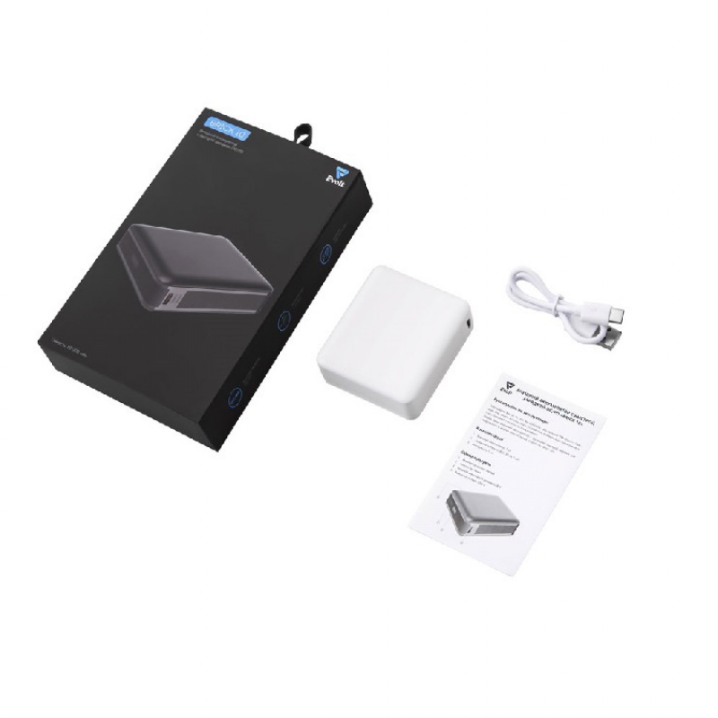 Внешний аккумулятор «Brick 10» с быстрой зарядкой QC/PD, 10000 мАч, белый, черный. Артикул о39231