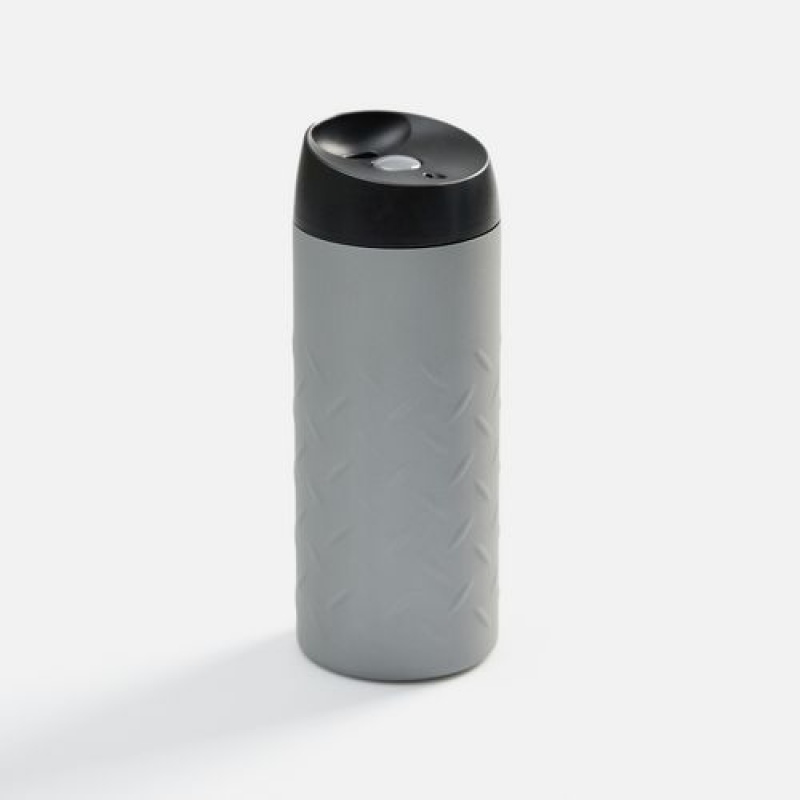 Термостакан Hard Work, серый, черный. Артикул р17286