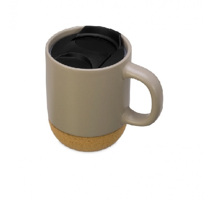 Кружка с пробковым дном и крышкой «Denpasar», 9 цветов. Артикул о87310