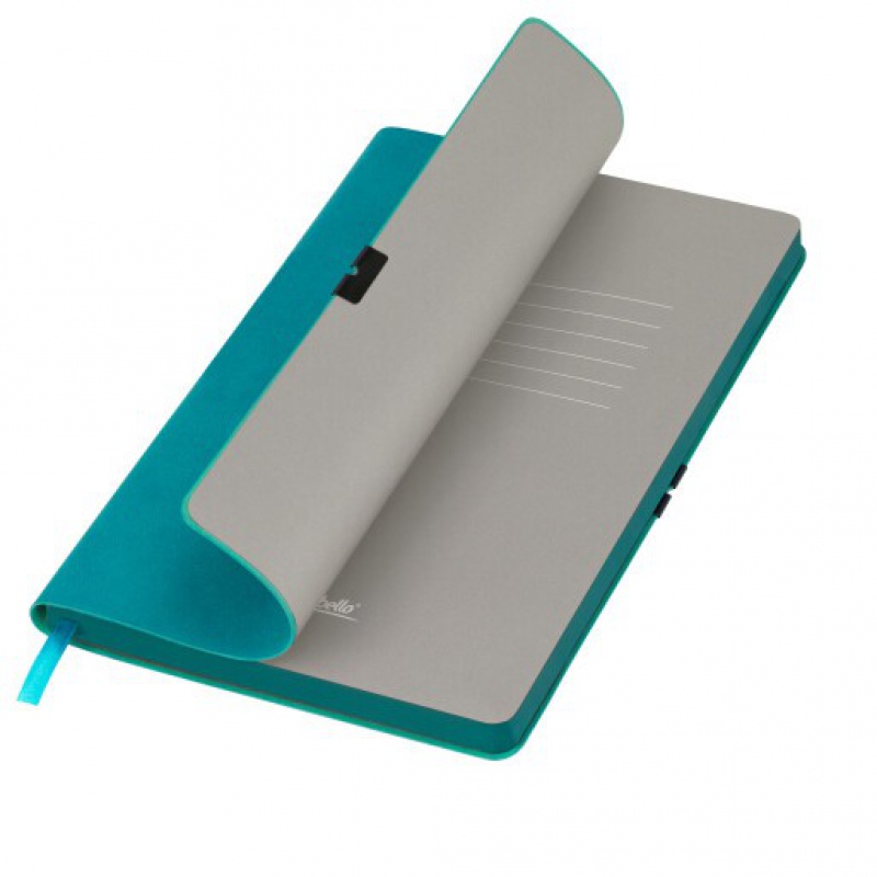 Ежедневник Portobello Trend, In Velour, недатированный, бирюзовый, серый, синий, черный. Артикул е22255