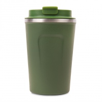 Термокружка OFFROAD, 400мл, темно-зелёный, черный. Артикул и7253