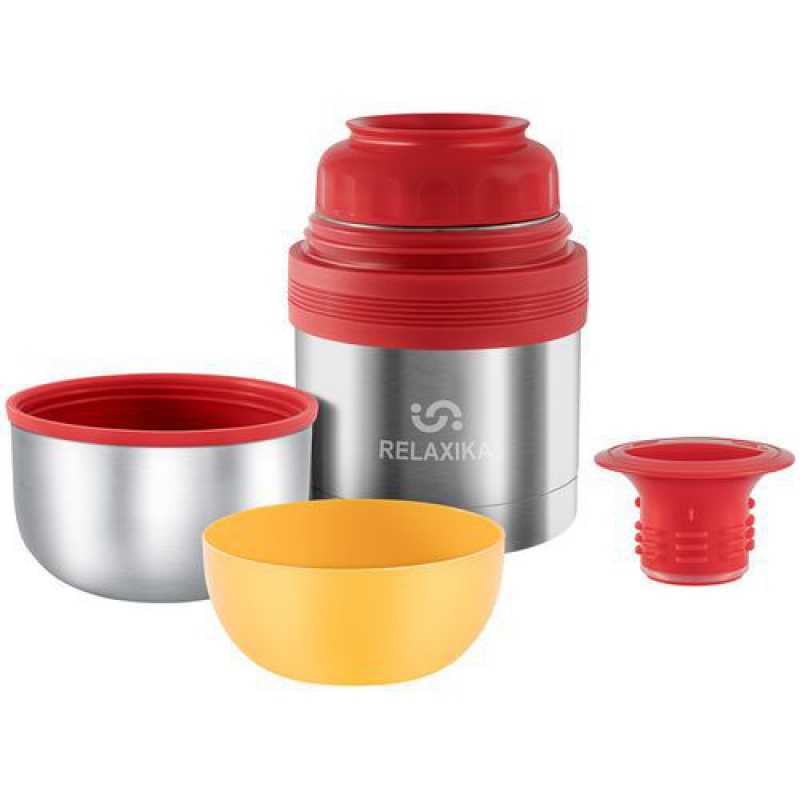 Термос для еды и напитков Relaxika 500, стальной. Артикул р13792.10