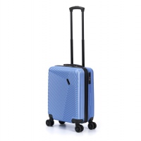 Чемодан «Lama», 37 л, синий, черный, серебристый. Артикул о734