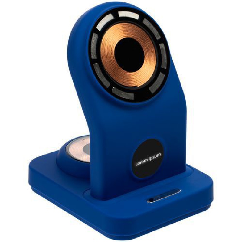 Зарядная станция с подсветкой Cooper Duo, синяя, белая, черная. Артикул р17714