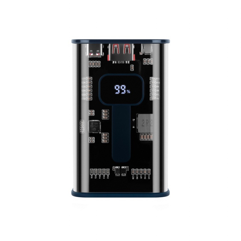 Внешний аккумулятор «NEO Zion», 10000 mAh, серый, синий. Артикул о59588