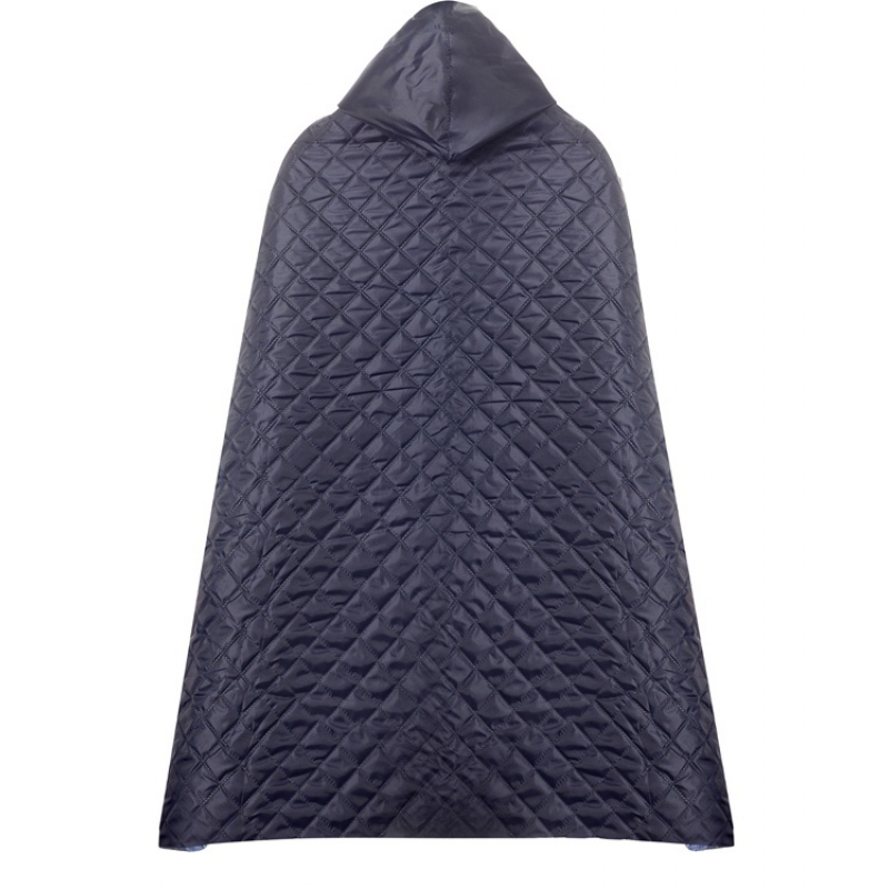 Плед-пончо 2-в-1 «Cappy» с капюшоном и мешком, темно-синий, серый, черный. Артикул о14251