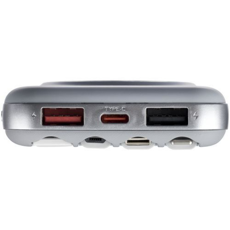 Внешний аккумулятор Omni Pro 10000 мАч, серый, белый, синий, черный. Артикул р25007