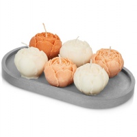 Набор свечей на подставке «Пионы». Артикул о21029