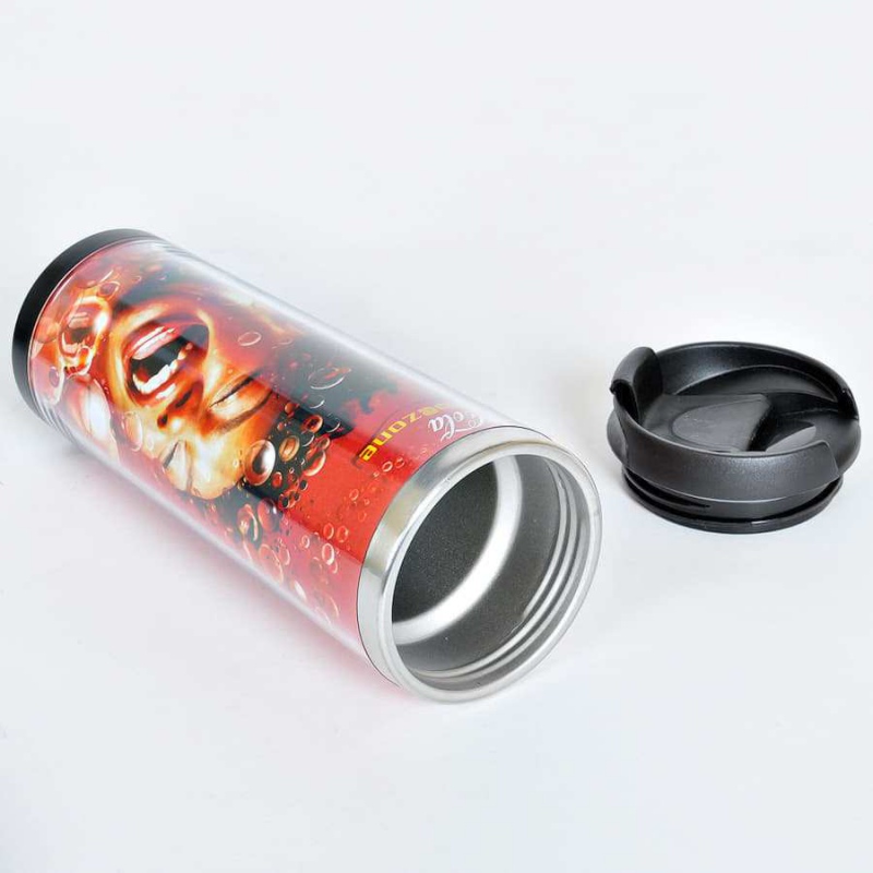 Термокружка IDEA под полиграфическую вставку, 420 мл, нержавеющая сталь/пластик. Артикул и20613