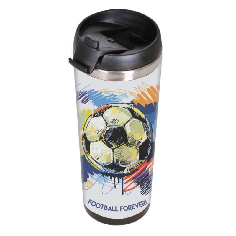 Термокружка IDEA под полиграфическую вставку, 420 мл, нержавеющая сталь/пластик. Артикул и20613