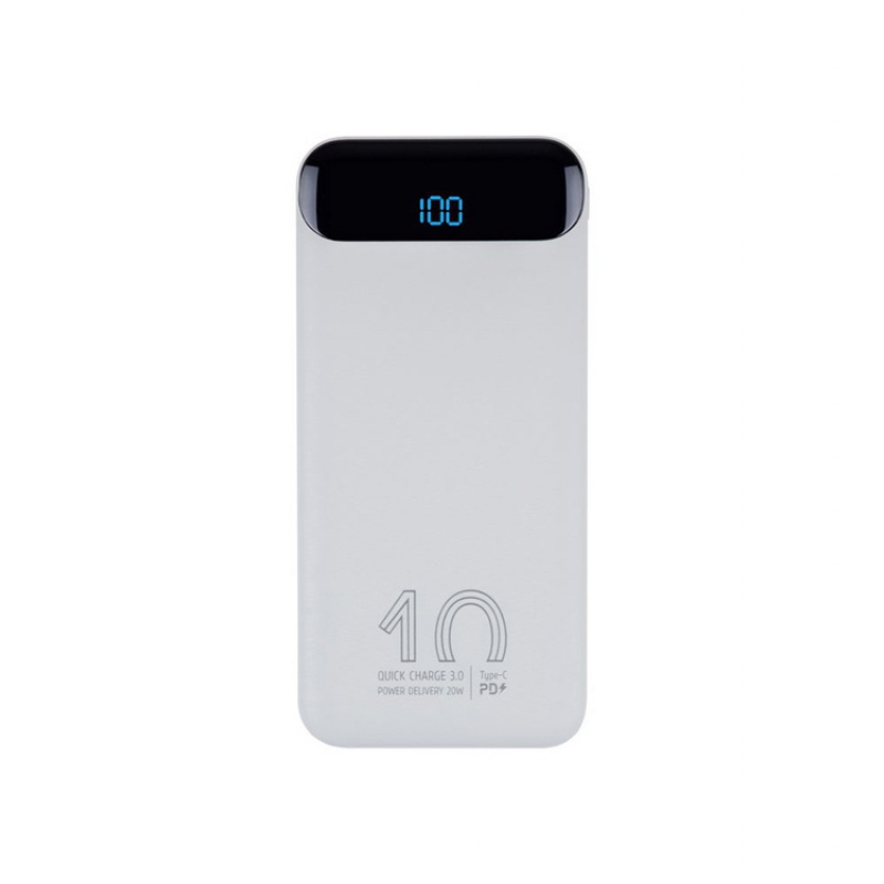 Внешний аккумулятор с дисплеем, 10000 mAh, черный, белый. Артикул о9423