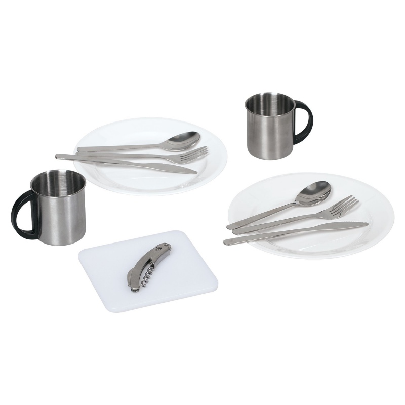 Набор для пикника Fridag на 2 персоны, темно-синий с серым, серый с голубым. Артикул р3900