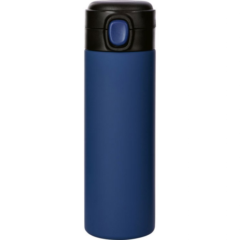 Вакуумная термокружка c кнопкой «Guard», soft-touch, 400 мл, тубус, 7 цветов. Артикул о82751