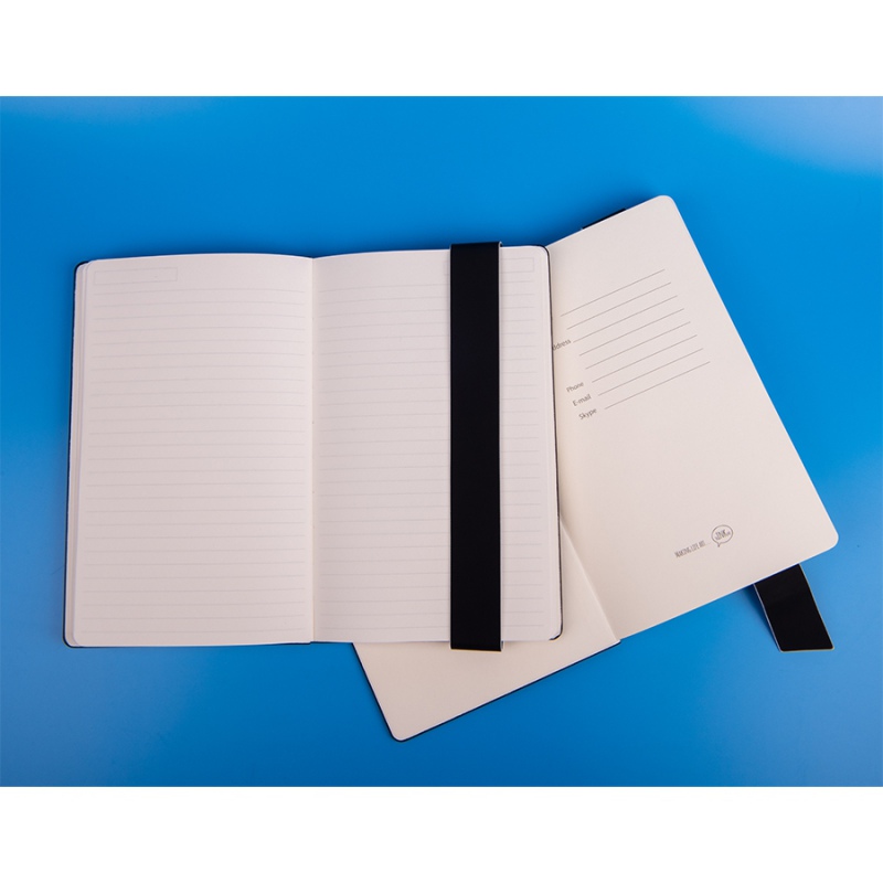 Бизнес-блокнот UNI, A5, 5 цветов, мягкая обложка, в линейку, черное ляссе. Артикул и21240