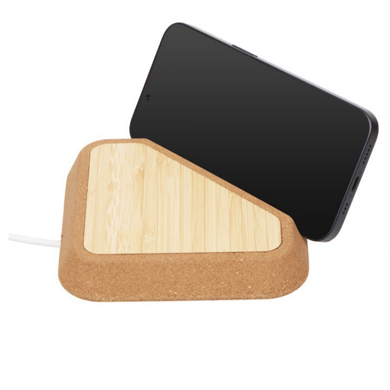 Беспроводное зарядное устройство «Tetra», 15 Вт, натуральный. Артикул о823030