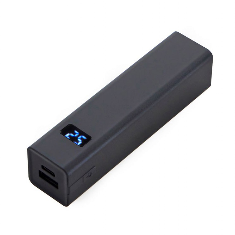 Внешний аккумулятор «Rail» c дисплеем, 5000 mAh, темно-серый, черный, синий. Артикул о59099