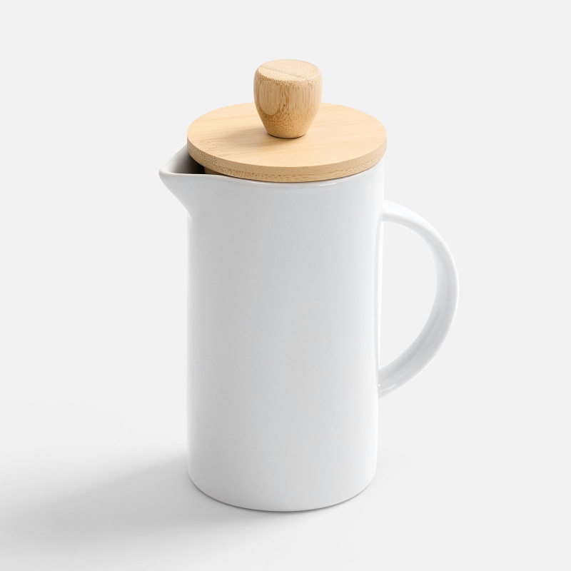 Френч-пресс Ceramero, белый, черный. Артикул р21076