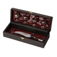 Набор «Подарочный», нож и стопки в футляре. Артикул о809935