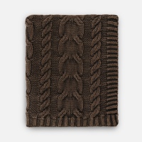 Плед Hygge, коричневый, темно-зеленый, темно-серый. Артикул р18796