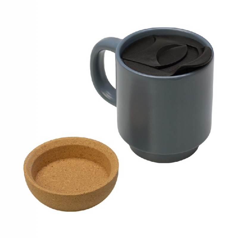 Кружка с пробковым дном и крышкой «Denpasar», 9 цветов. Артикул о87310