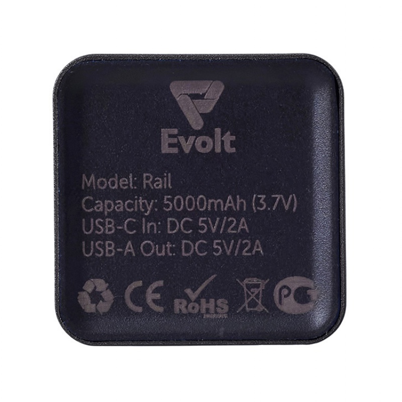 Внешний аккумулятор «Rail» c дисплеем, 5000 mAh, темно-серый, черный, синий. Артикул о59099