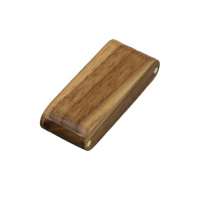 USB 2.0 - флешка на 16 Гб прямоугольной формы с раскладным корпусом, коричневый, белый. Артикул о7005.16