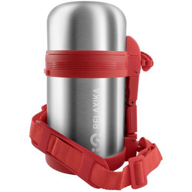 Термос для еды и напитков Relaxika 800, стальной. Артикул р13793.10