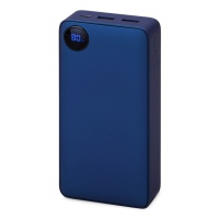 Внешний аккумулятор «Mild Pro» c быстрой зарядкой QC/PD, металлик soft-touch, 20 000 mAh, синий, серый, белый. Артикул о59124