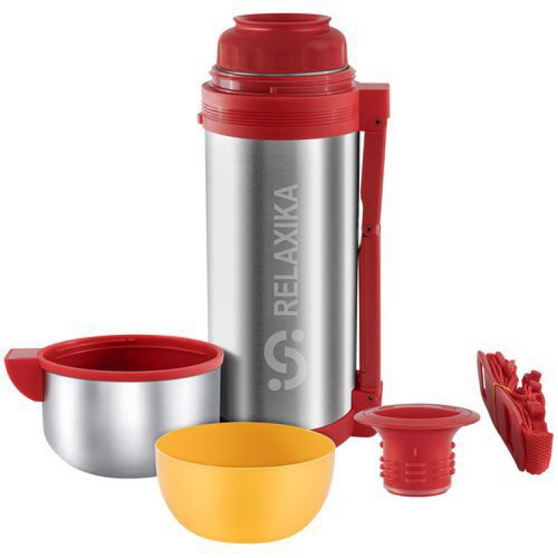 Термос для еды и напитков Relaxika 1500, стальной. Артикул р13794.10