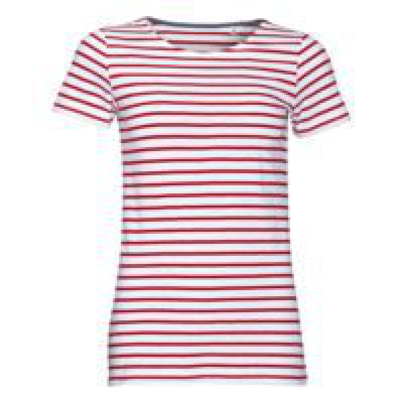 Футболка MILES WOMEN, белая с красным, белая с темно-синим, серая с желтым. Артикул р01399