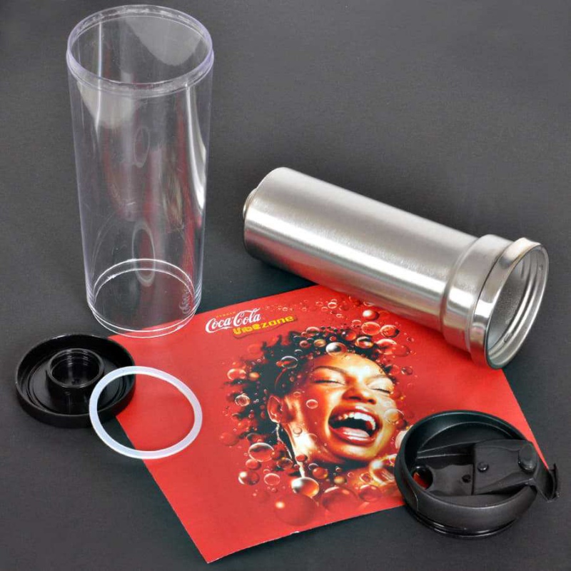 Термокружка IDEA под полиграфическую вставку, 420 мл, нержавеющая сталь/пластик. Артикул и20613