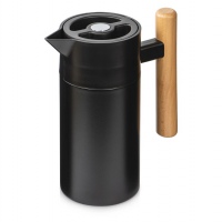 Вакуумный термокувшин с ситечком «Arctic», черный, натуральный. Артикул о827157