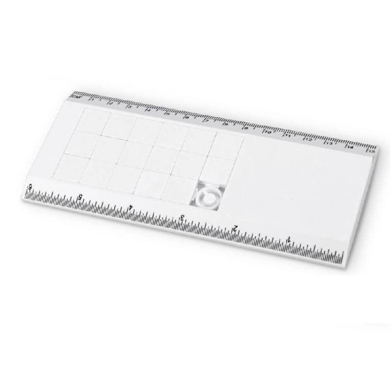 Линейка с игрой «Пятнашки», синяя, белая. Артикул о74950