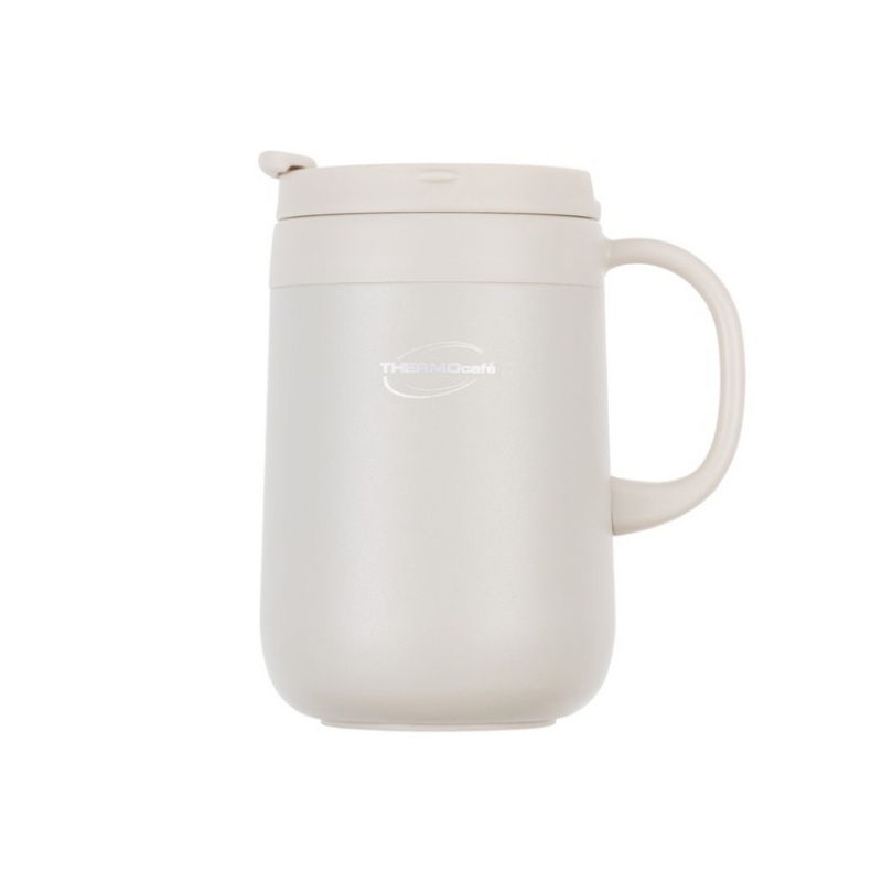 Термокружка THERMOcafe «TCCM-460SY», 460 мл, дымчато-синий, бежевый. Артикул о17072