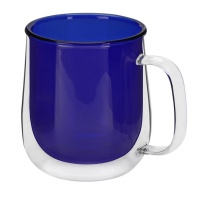 Кружка с двойными стенками «Ubud», синий прозрачный, зеленый прозрачный, черный прозрачный. Артикул о82815