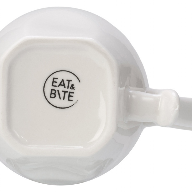 Кофейная пара с бамбуковым блюдцем «Mandy», белый, натуральный. Артикул о871626