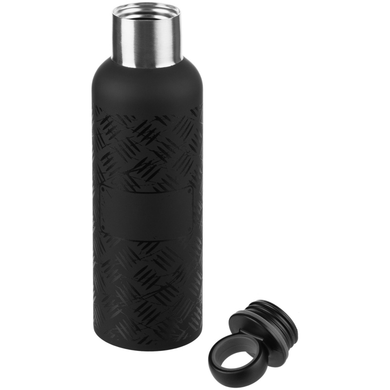 Термобутылка Hard Work Black, черная. Артикул р70543.30