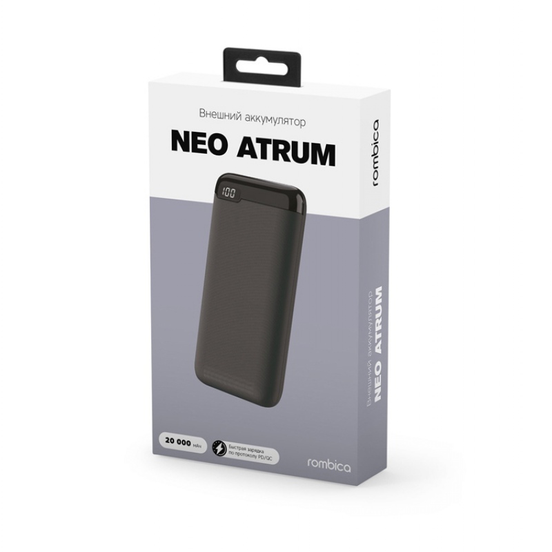 Внешний аккумулятор «NEO Atrum», 20000 mAh, Rombica, белый, черный. Артикул о59587