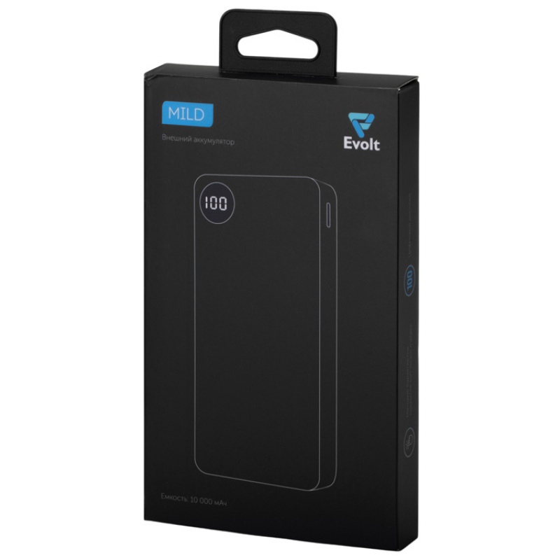 Внешний аккумулятор «Mild», soft-touch, 10 000 mAh, 4 цвета. Артикул о59123