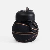 Складная бутылка для воды Basketball Flex, Football Flex, черная, белая с черным. Артикул р17492.63