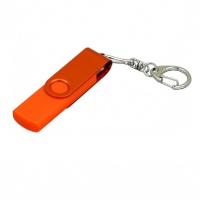 USB 2.0 - флешка на 16 Гб с поворотным механизмом и дополнительным разъемом Micro USB, 6 цветов. Артикул о7031.16