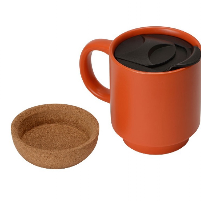 Кружка с пробковым дном и крышкой «Denpasar», 9 цветов. Артикул о87310