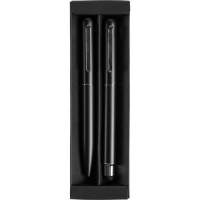 Набор металлические ручка и роллер Scribo, матовый серый, матовый белый, матовый черный. Артикул р20572