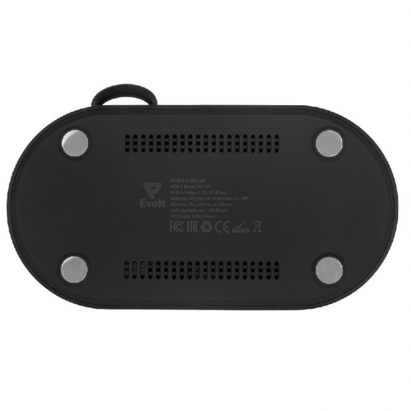 Складная зарядная станция с беспроводной зарядкой «Flashport», 15 Вт. Артикул о591076