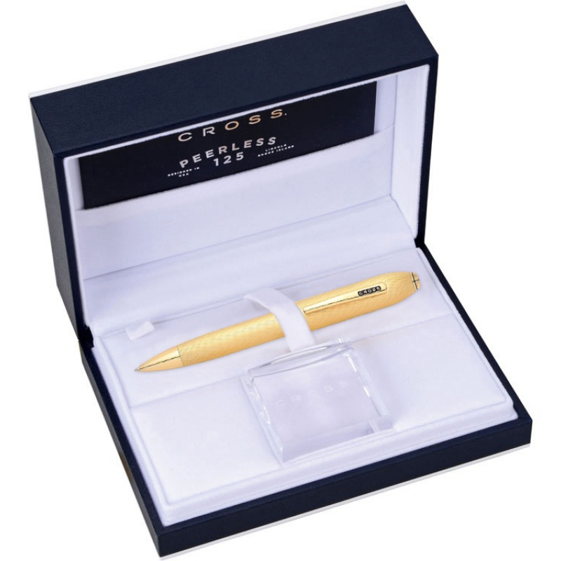 Ручка шариковая Cross «Peerless 125», золотистая. Артикул о41707
