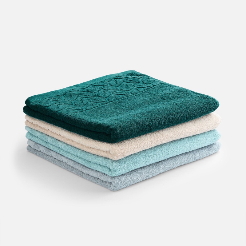 Полотенце махровое Hoya, среднее, голубое, бежевое, темно-серое, темно-бирюзовое. Артикул р17373